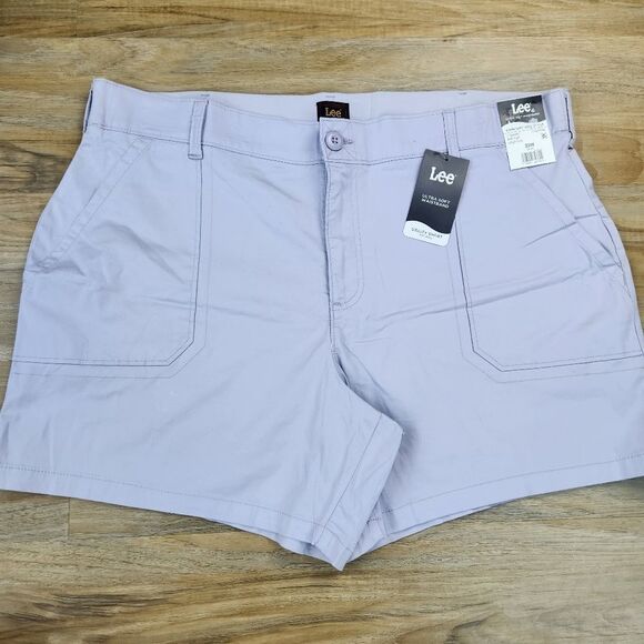 🔺️NWT Lee Deep Fog Midrise Utility Shorts Size 22 - Picture 2 of 9